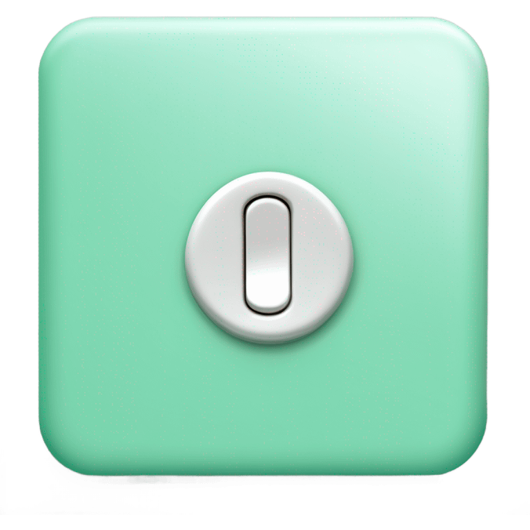 Create a modern toggle switch in the 'on' position. The switch should be a rounded rectangle or pill shape with very rounded corners. The background color should be a bright mint green (#00FF9D or similar). The toggle circle/knob should be pure white and positioned on the right side to indicate the 'on' state. The overall shape should have soft edges and a subtle shadow. The dimensions should be roughly 2:1 (width to height ratio). Make sure the circle/knob fits perfectly within the height of the pill shape with a small margin on all sides. The style should be clean and minimal with no additional details or textures emoji