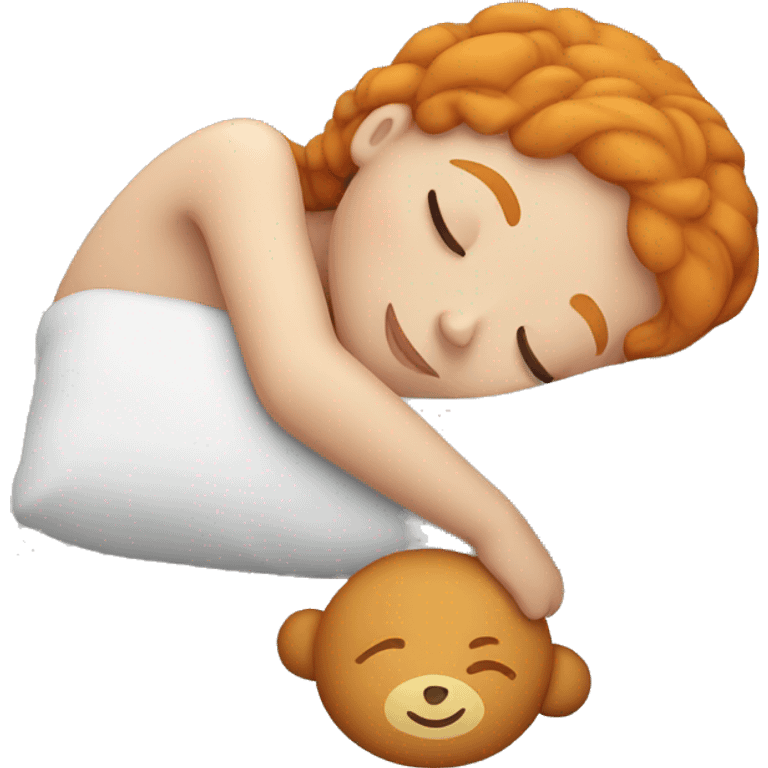 ginger girl sleeping emoji