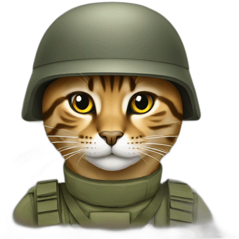 Military cat emoji