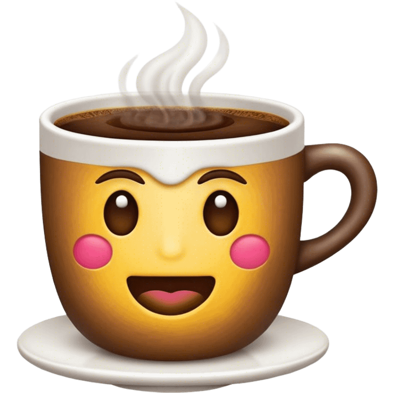 Cinematic Realistic Colombian Coffee Pop Culture Emoji, showcasing a steaming cup of rich, aromatic coffee that epitomizes Colombian culture rendered with detailed textures and warm, inviting lighting. emoji