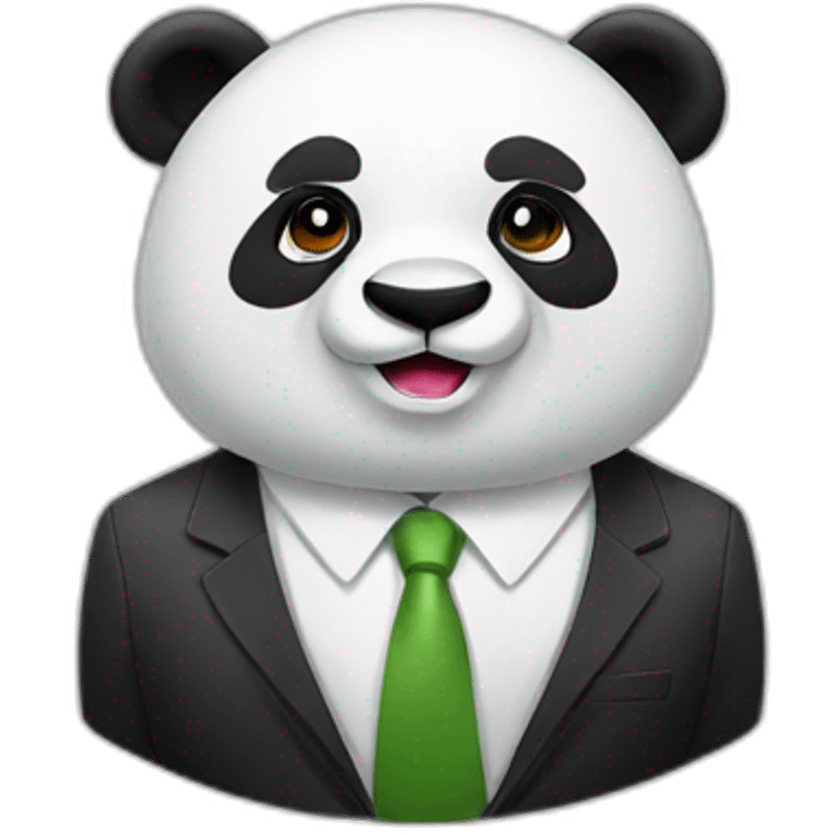 Panda is businessman emoji