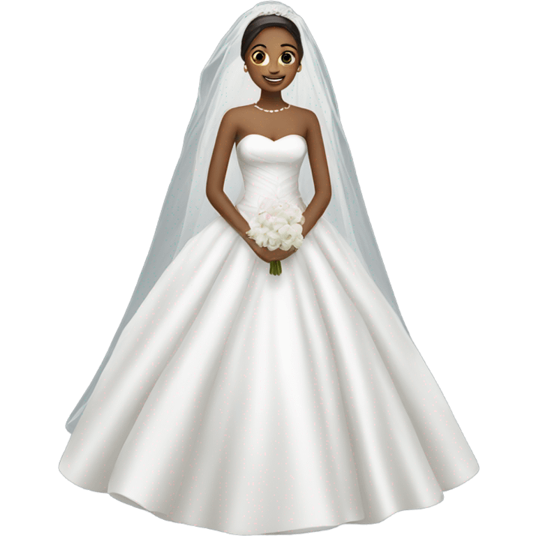 Bride dress white  emoji