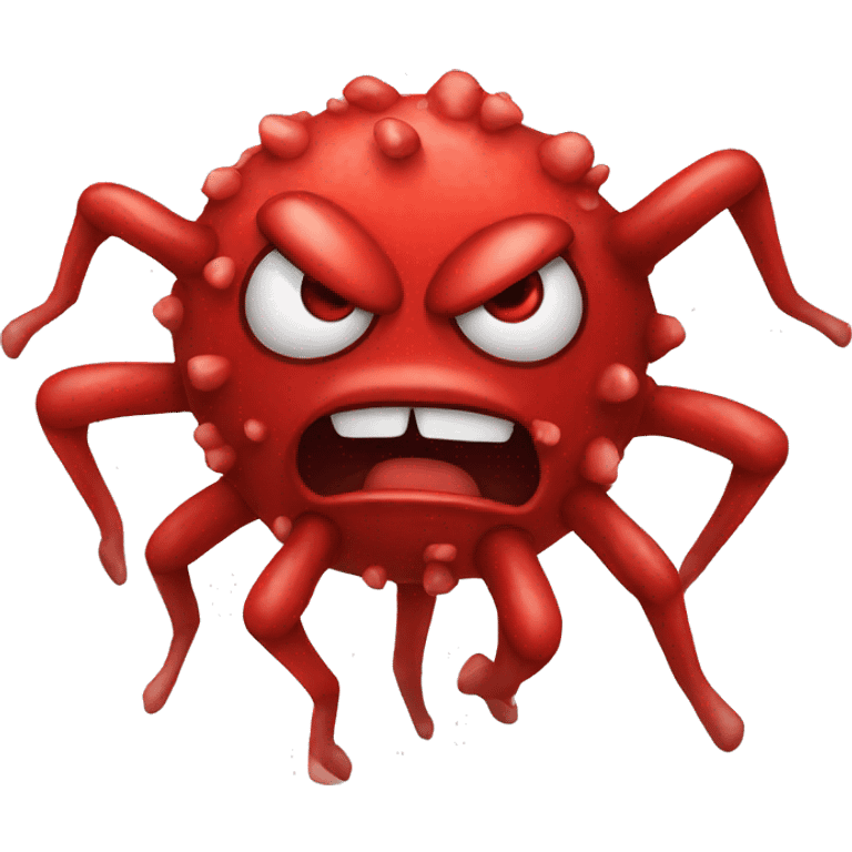 angry red virus emoji