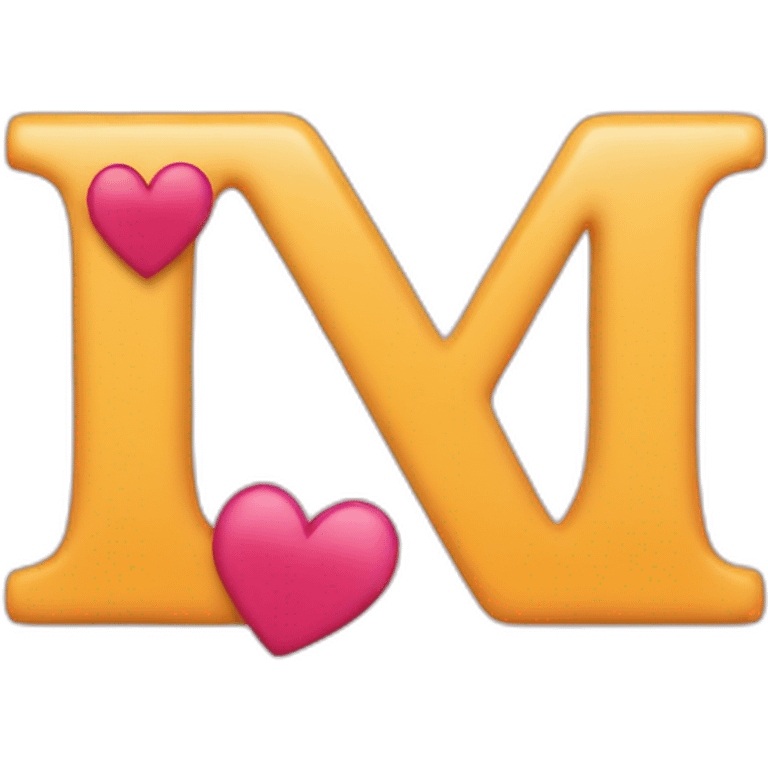 F and M letters with a heart emoji