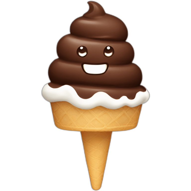 Chocolate ice cream  emoji