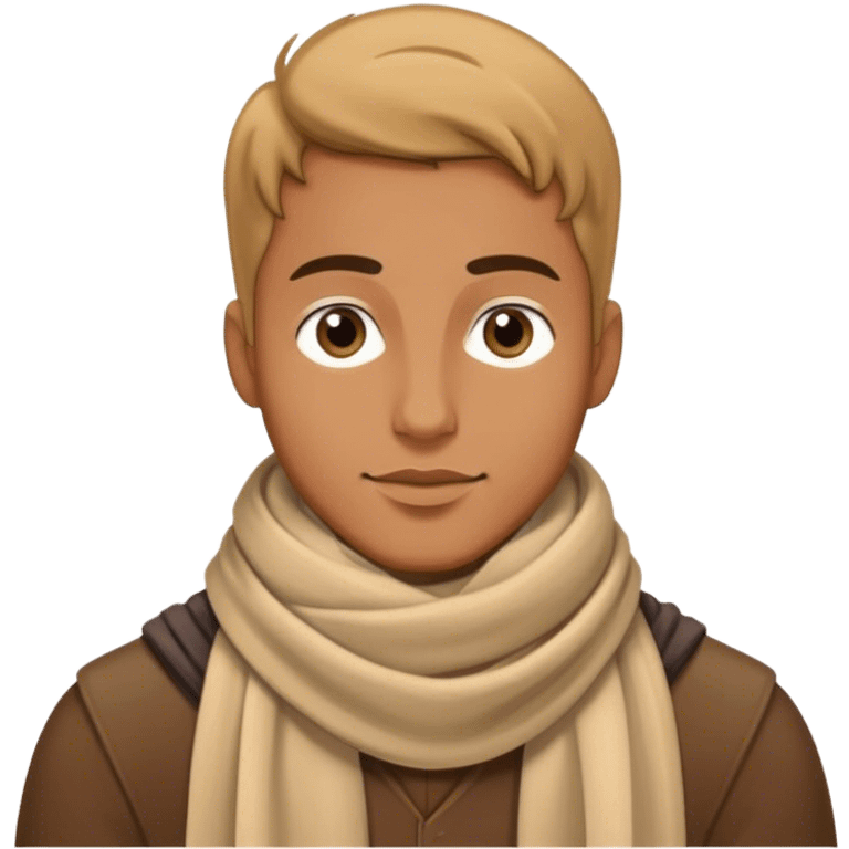 Dad wearing a scarf emoji