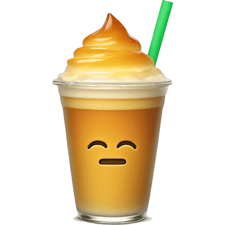 Crème brûlée extra large boba drink emoji