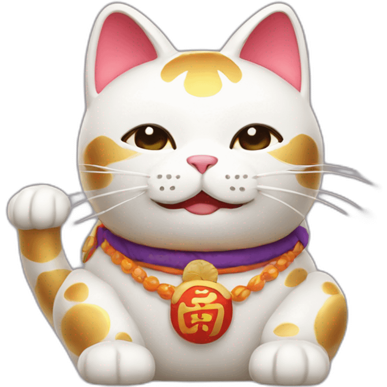 Japanese lucky cat emoji