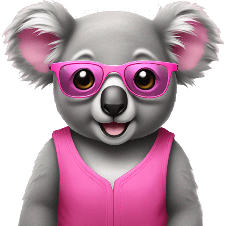 koala with pink glasses emoji