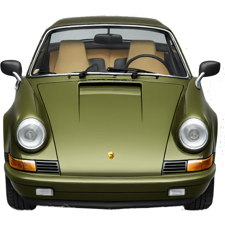 Olive green Porsche 911 emoji