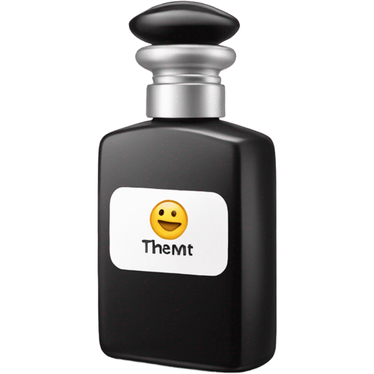 cute perfume emoji with black cap emoji