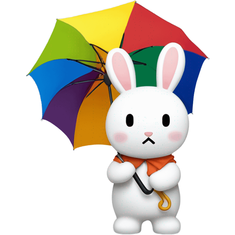 Miffy holding an umbrella emoji