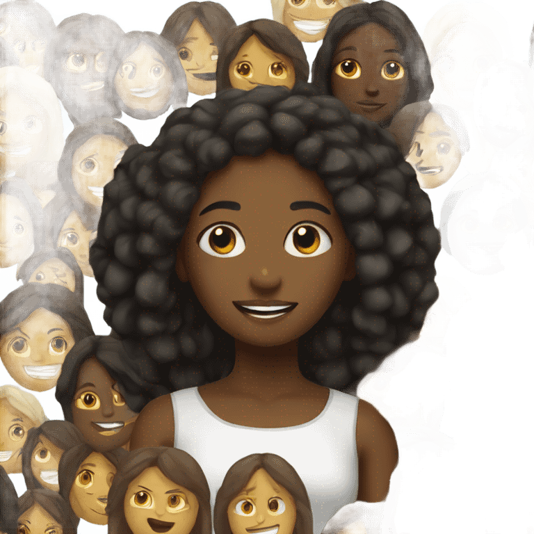 Black girl with Jesus  emoji