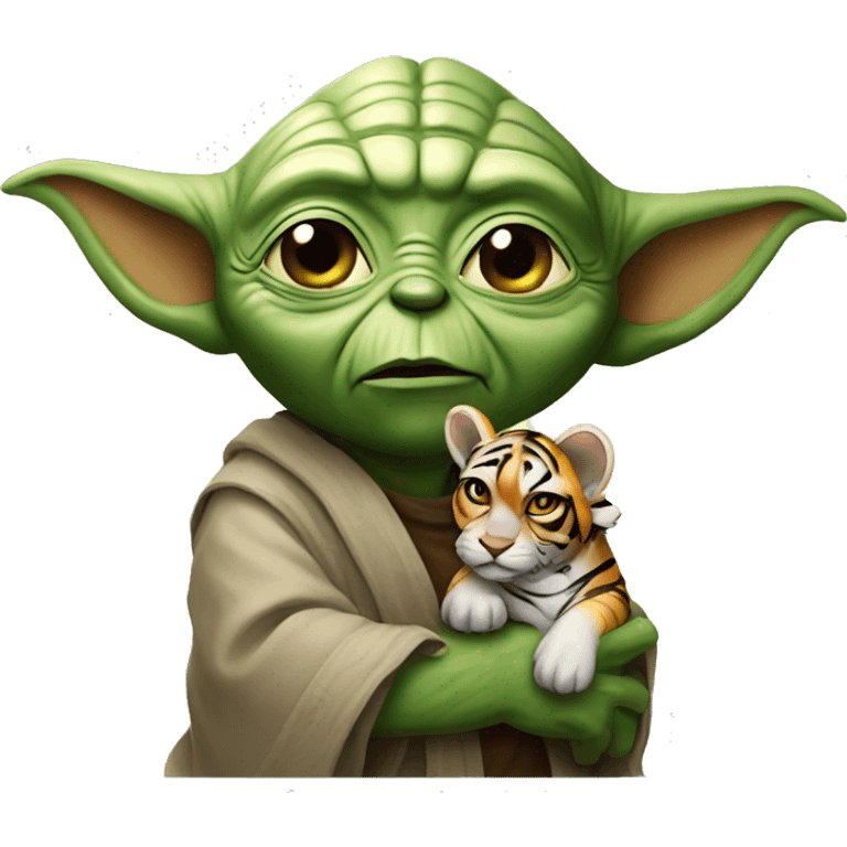 yoda with tiger emoji