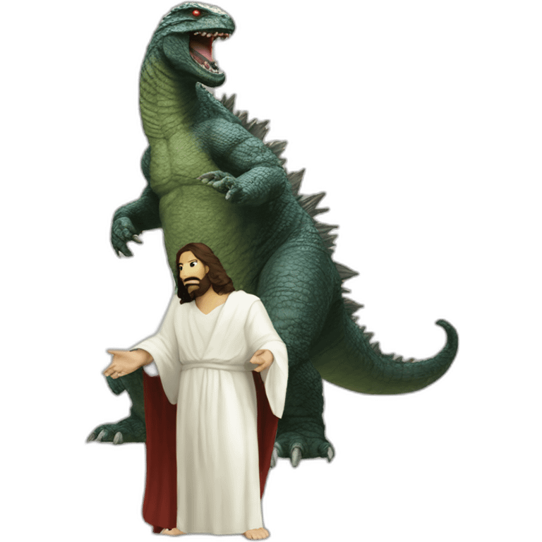 godzilla as jesus christ emoji