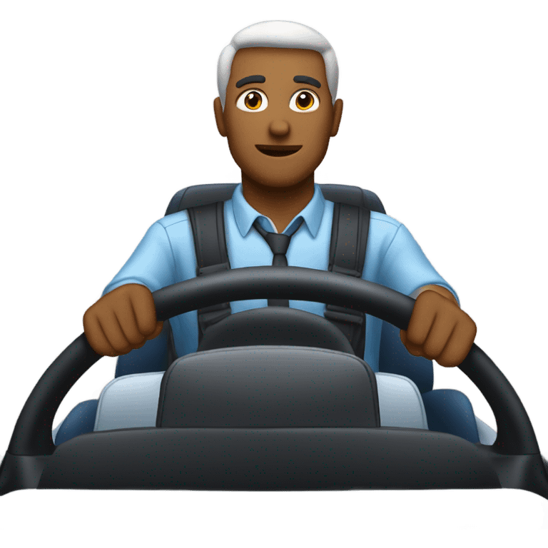 Man driving car emoji