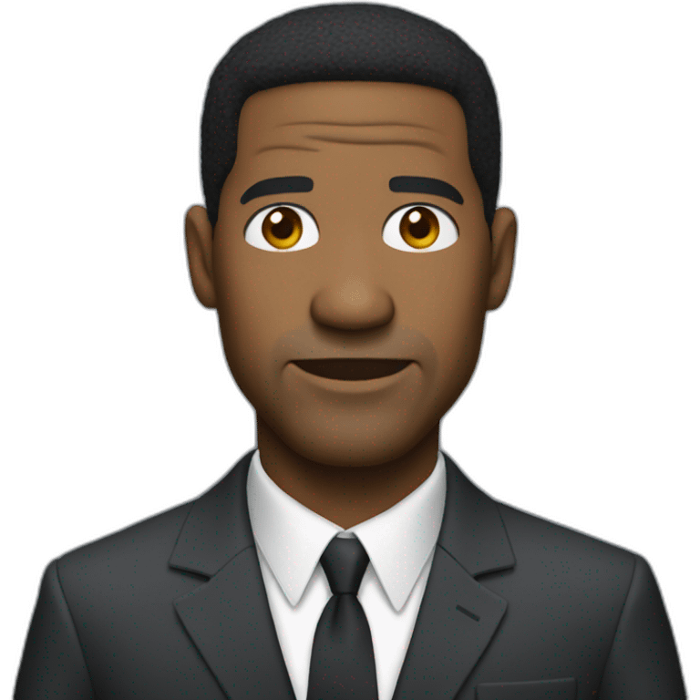 actor Denzel Washington wearing suit emoji