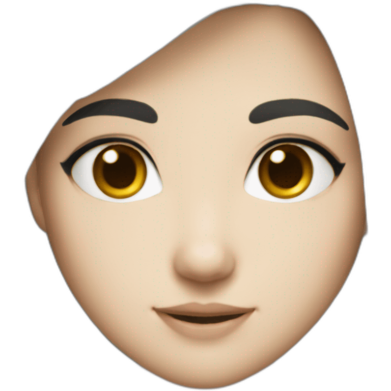 Sunruixi black hair white skin emoji