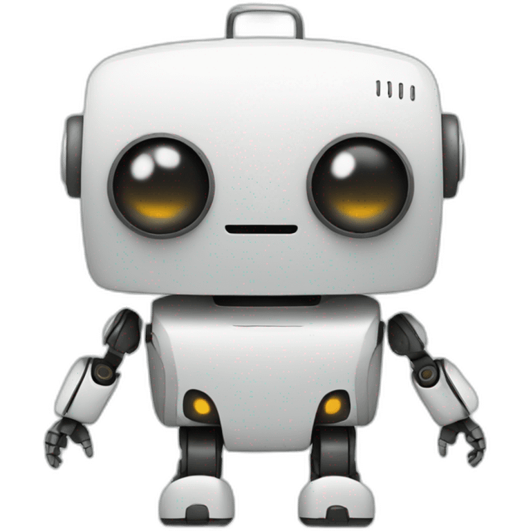 Cute robot minimalist 2D emoji