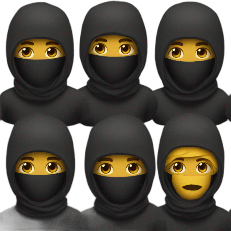 Black ski mask emoji