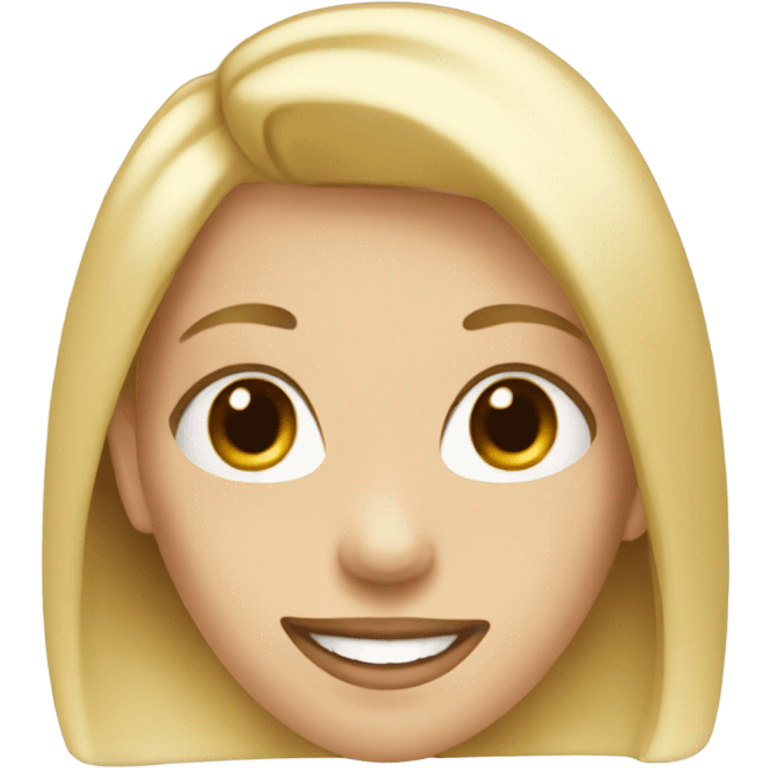 blonde beauty with normal teeth emoji