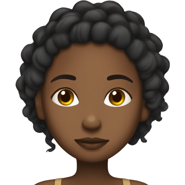 Black girl with locs sleeping peacefully emoji