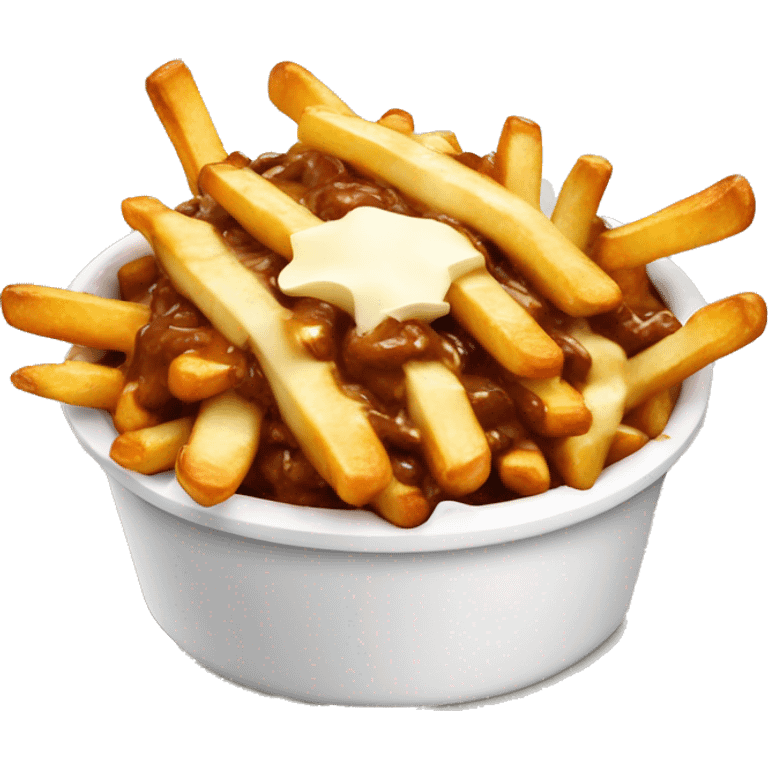 Poutine qui mange une poutine emoji