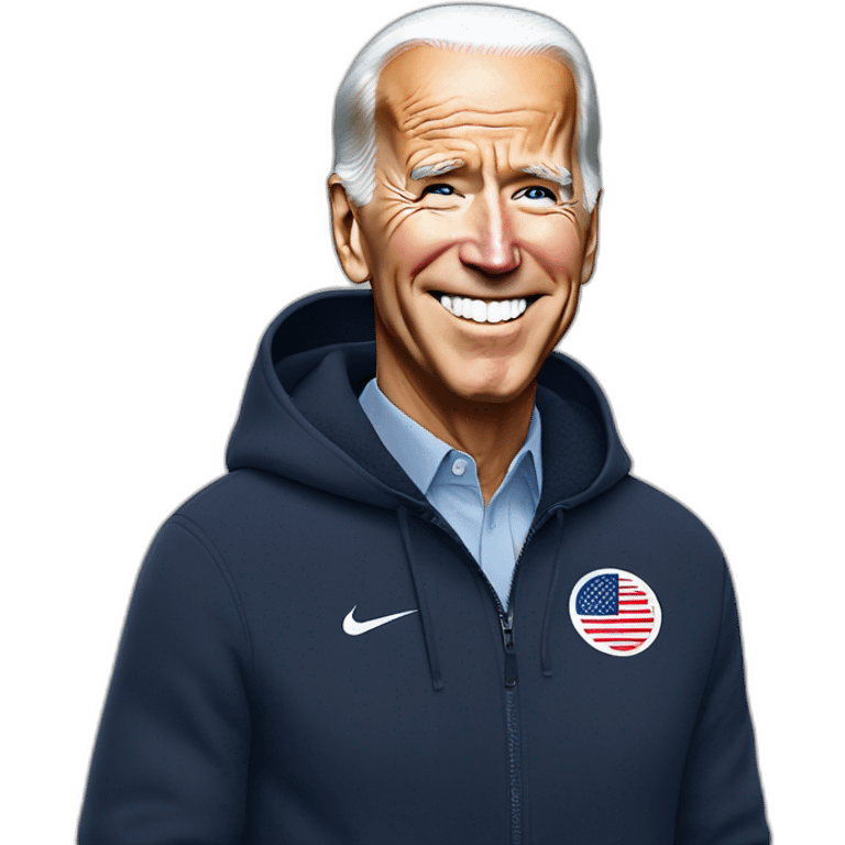 jeo biden with nike tech fleece emoji