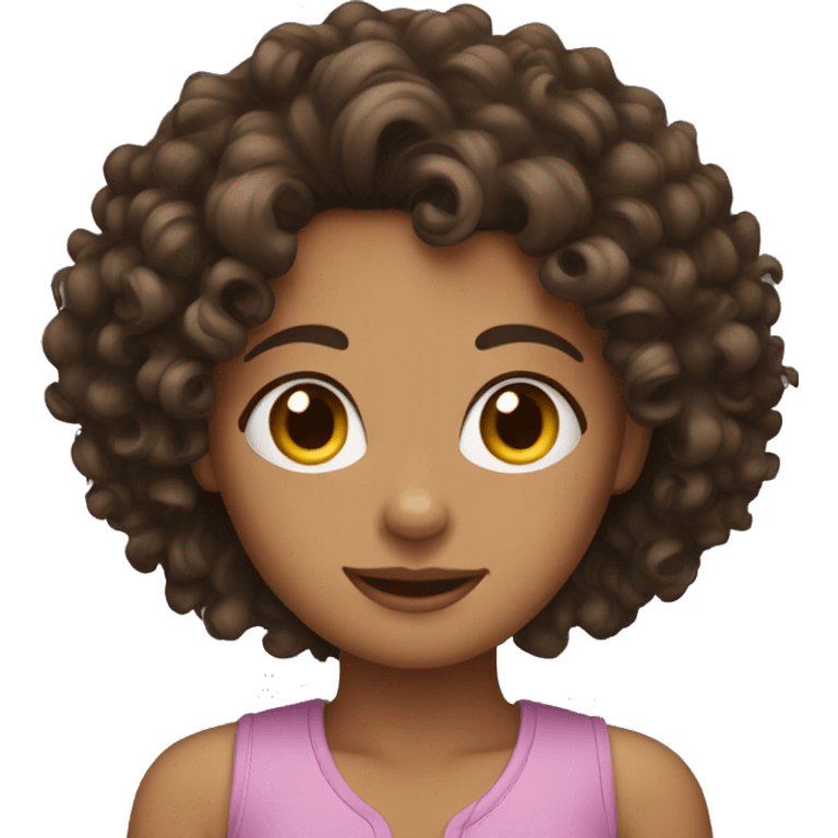 brunette curly girl emoji