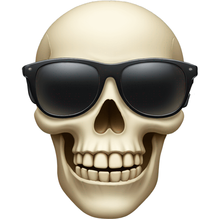 skull wearing sunglasses emoji