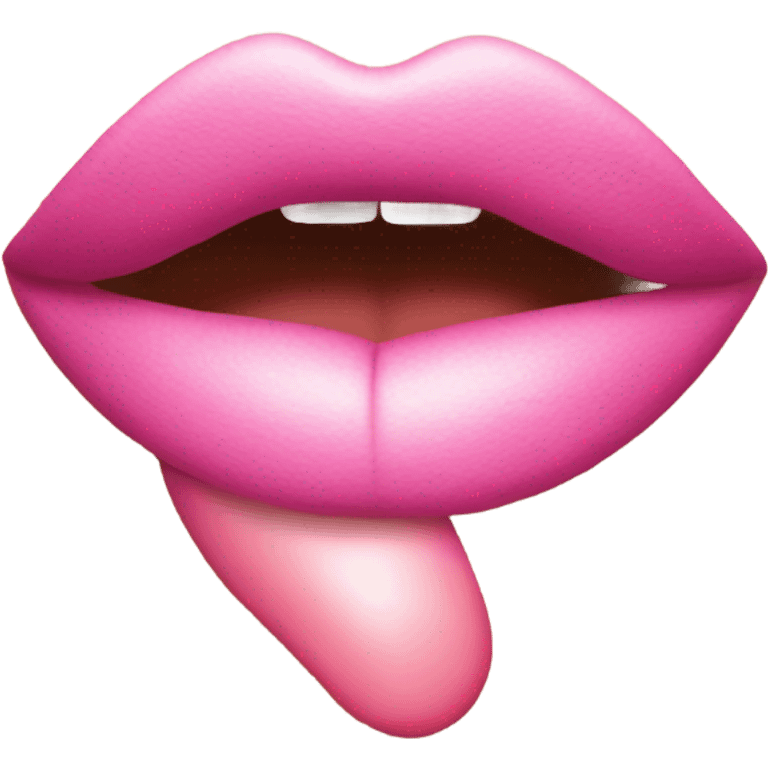 Pink kiss lips emoji