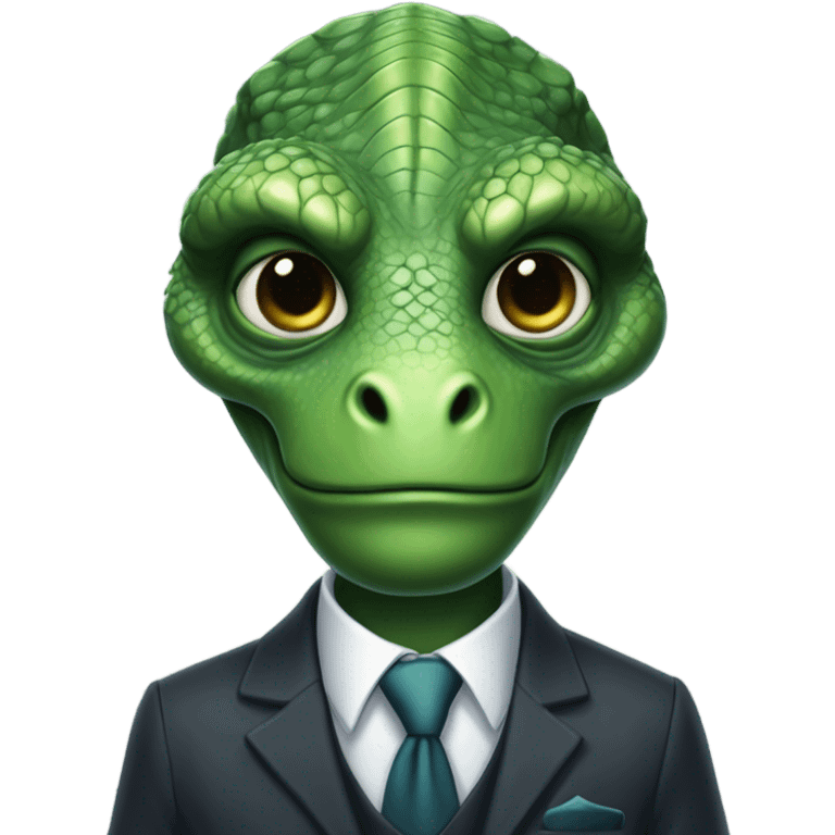 reptilian in suit emoji