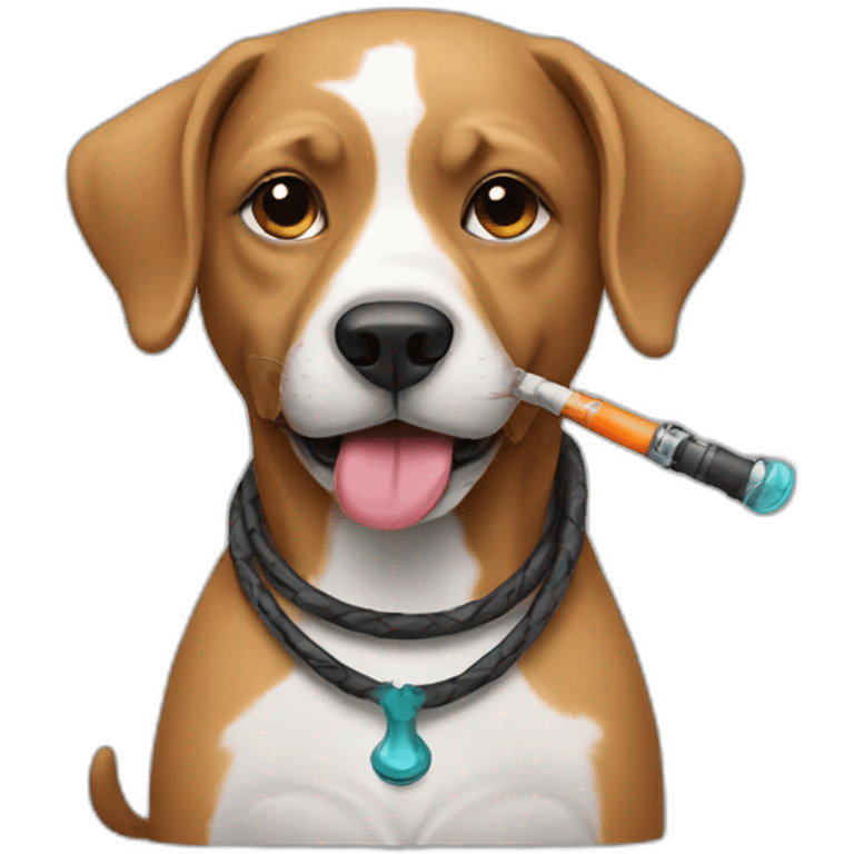 dog with a hookah emoji