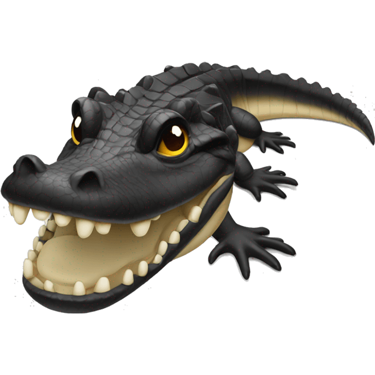 Black alligator  emoji