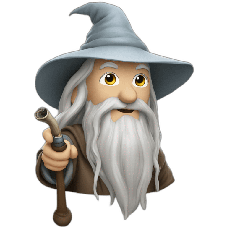 Gandalf with a pipe emoji