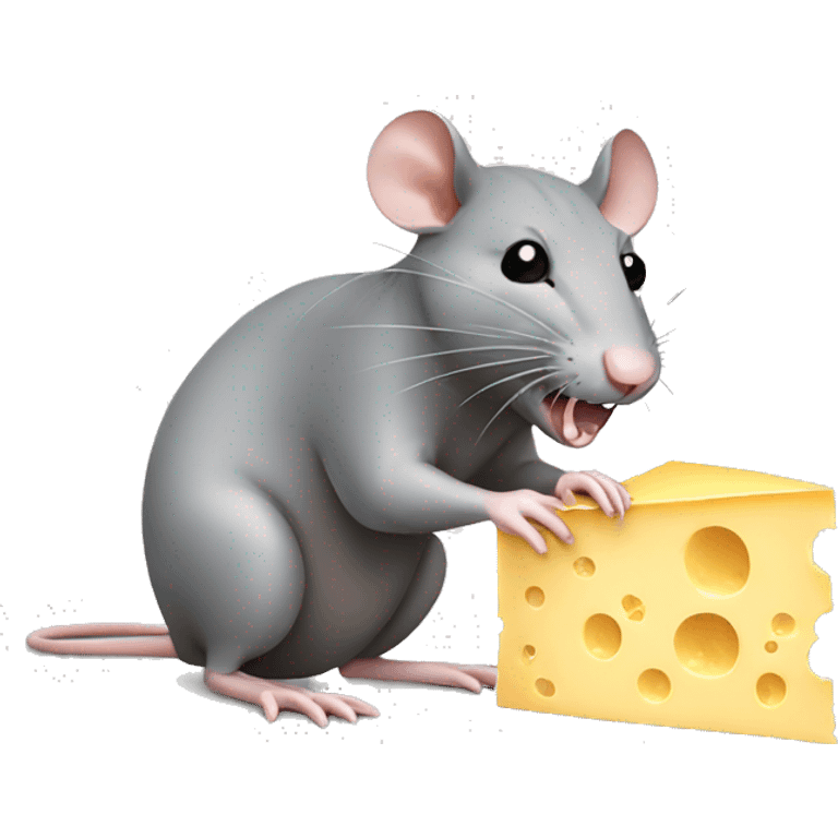 rat Eating cheese emoji