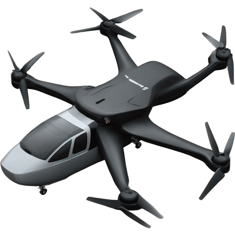 Black evtol aircraft  emoji