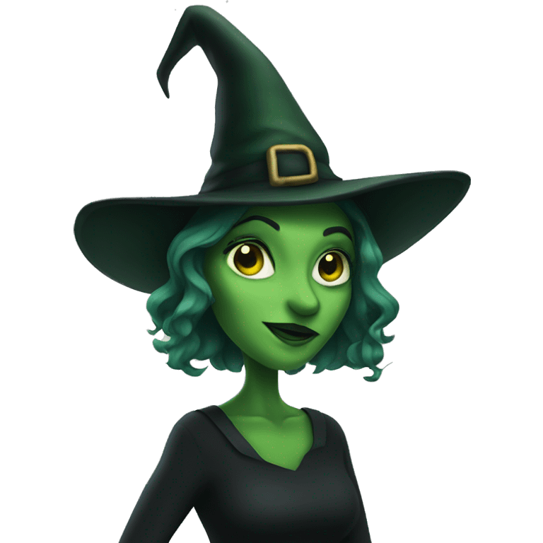 Green skin witch from wicked  emoji