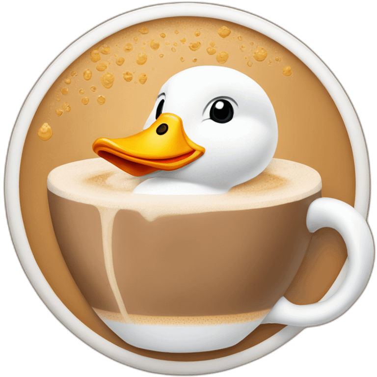 cappuchino with a duck in the foam emoji