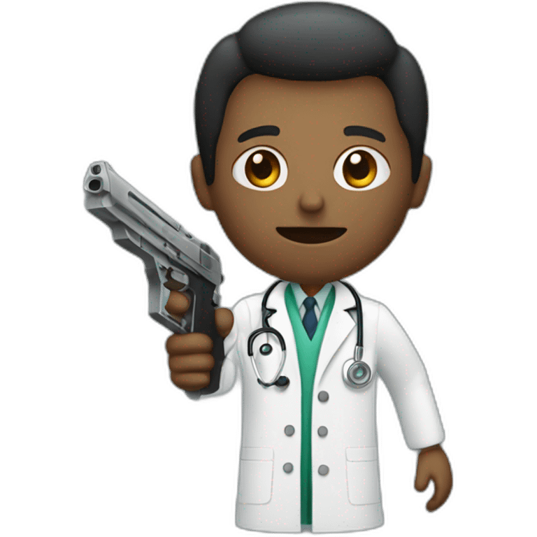 doctor with a gun emoji