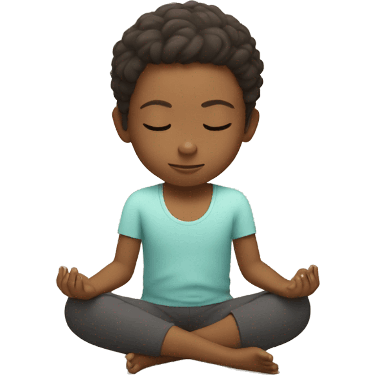 yoga kid laying down meditation  emoji