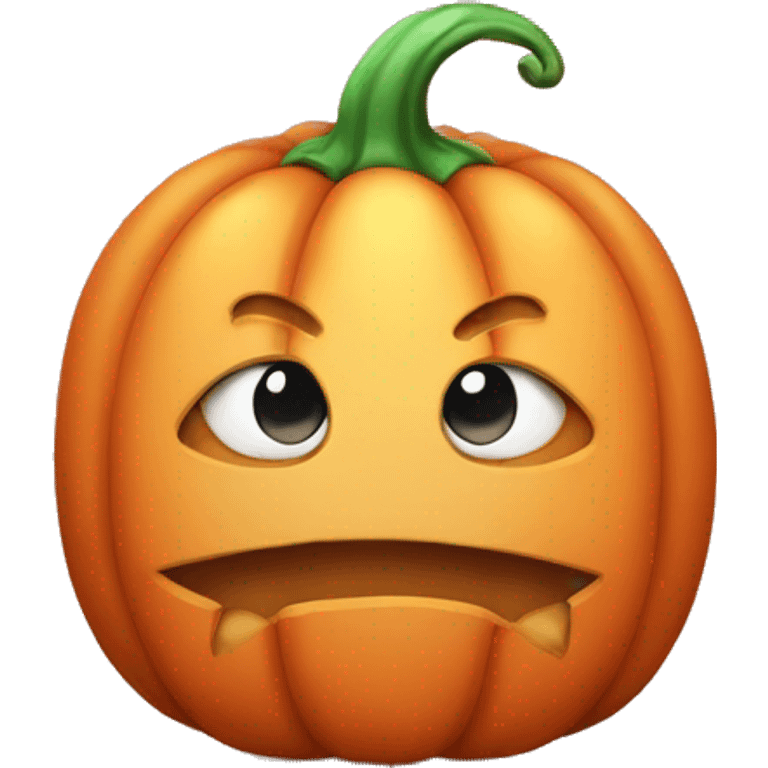 Cute pumpkin with a bow emoji