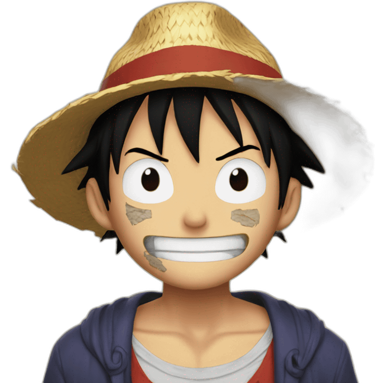 Luffy with a scar  emoji