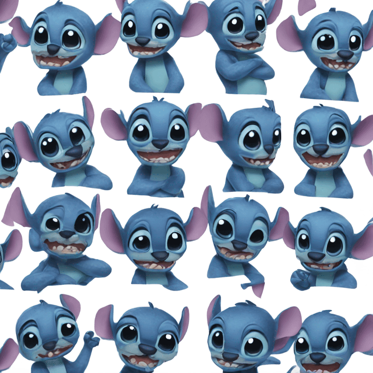 Stitch posing emoji