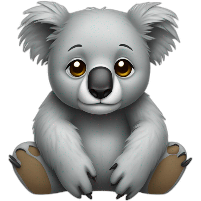 sick and sad koala emoji