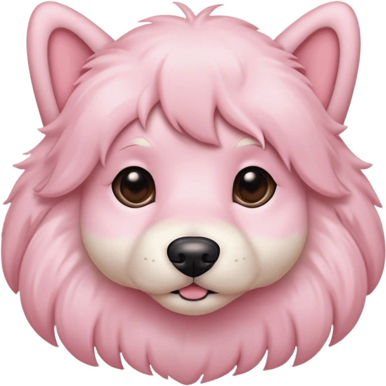 Light pink dog emoji