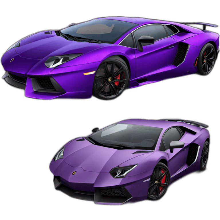 Purple Lamborghini Aventador emoji