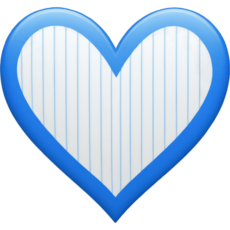 Blue and white heart emoji