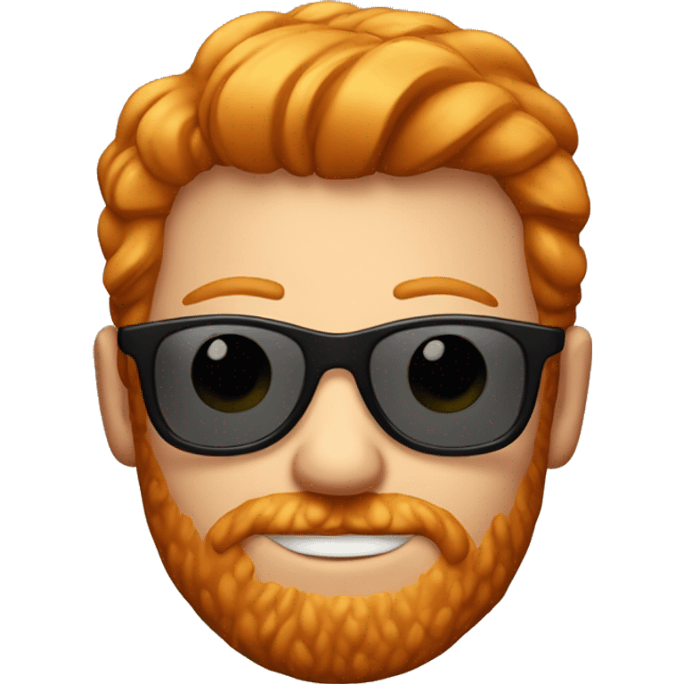 ginger man with little facial hear and sunglasses emoji