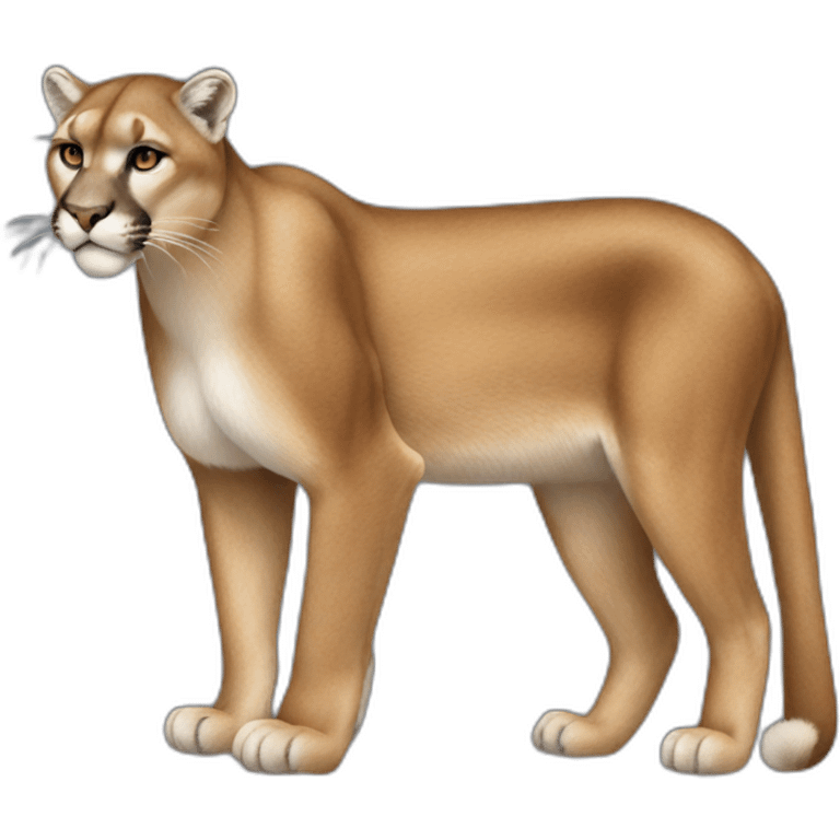 Mountain lion full body emoji